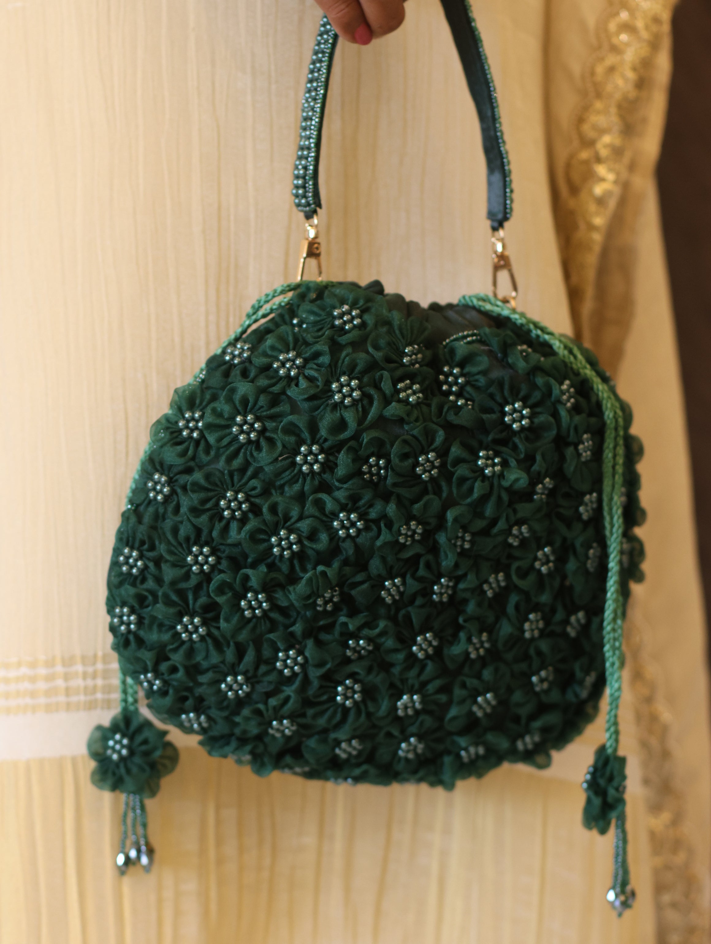 Blooming Elegance Organza Bag