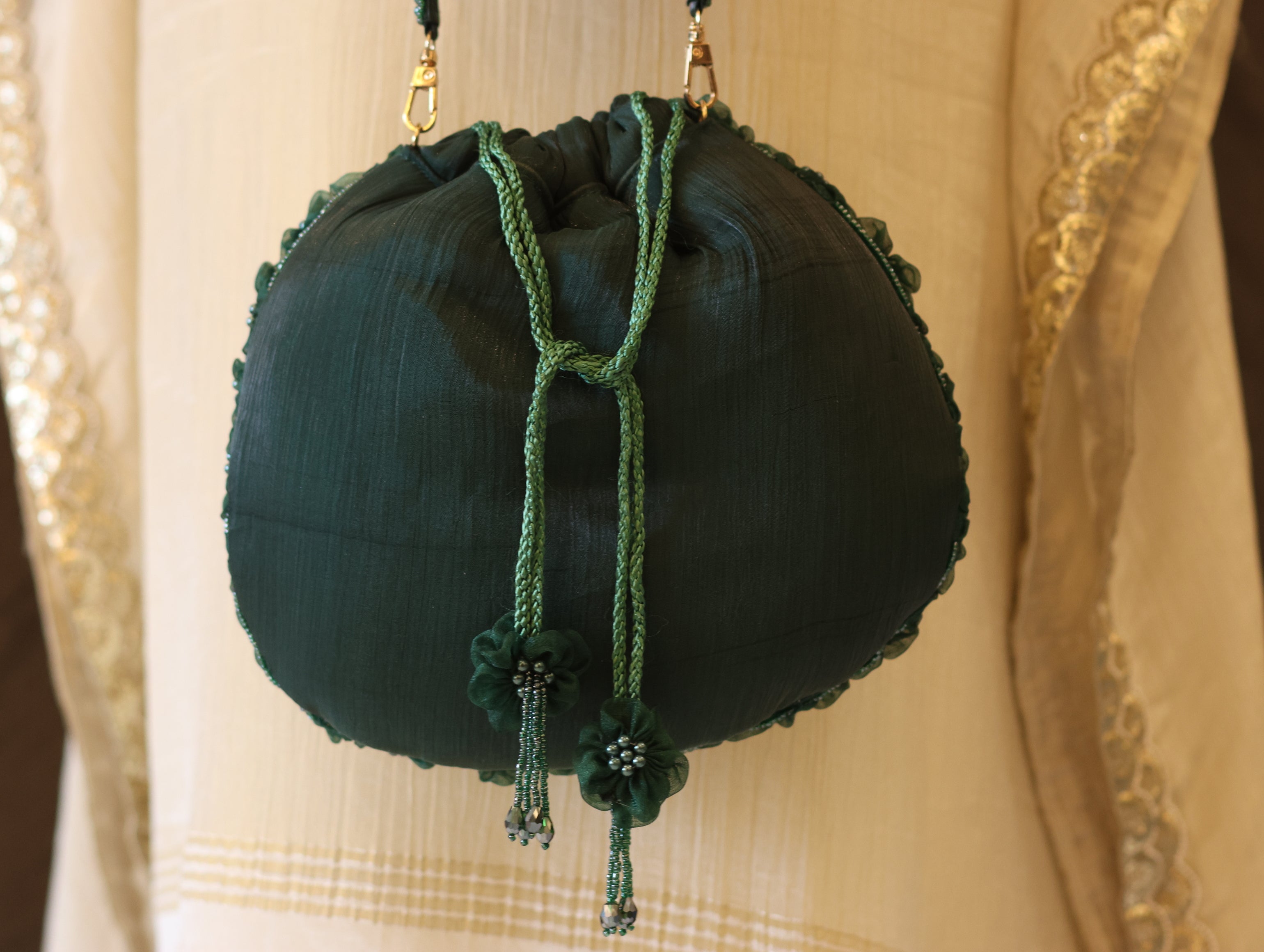 Blooming Elegance Organza Bag