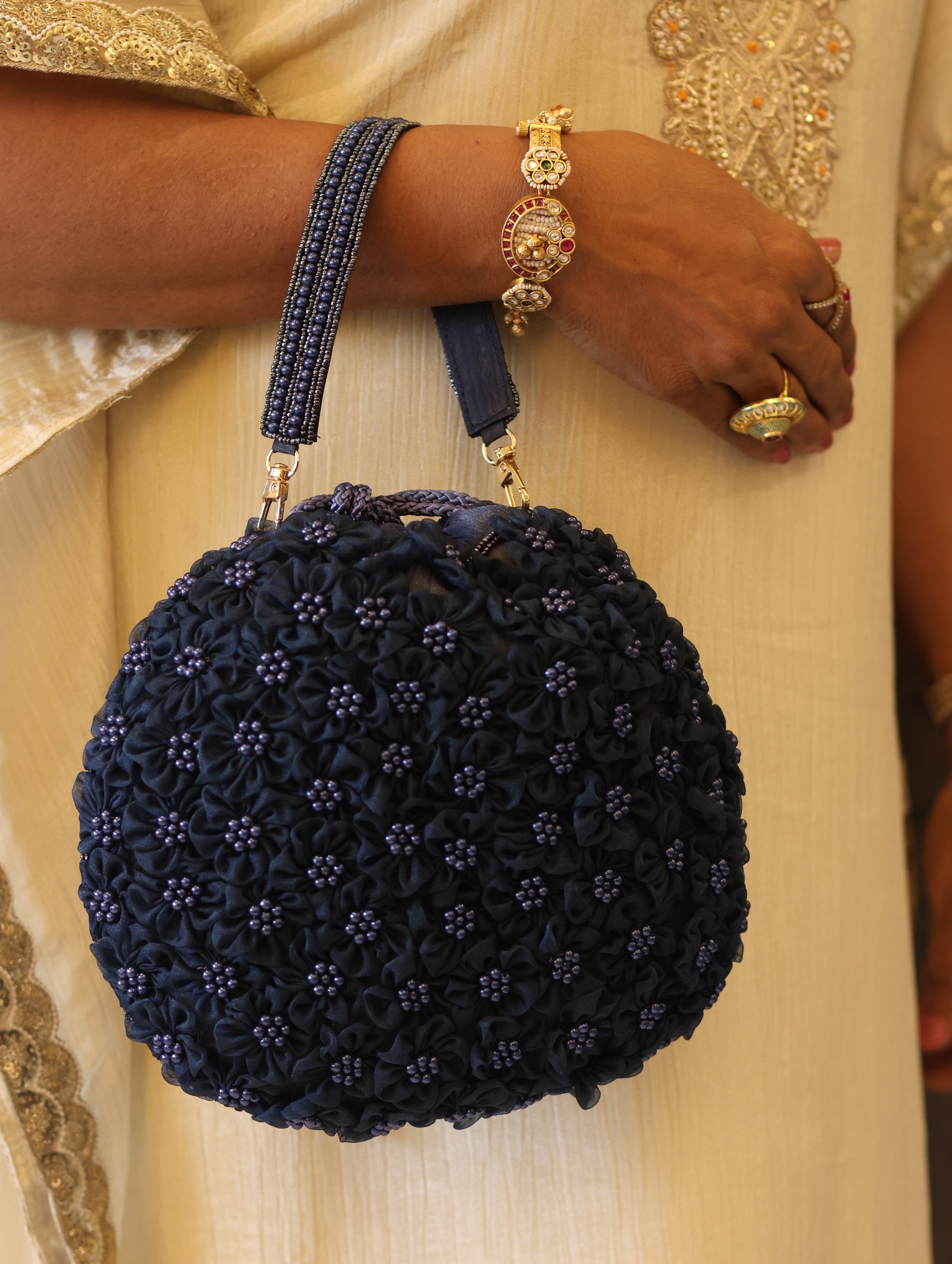 Blooming Elegance Organza Bag