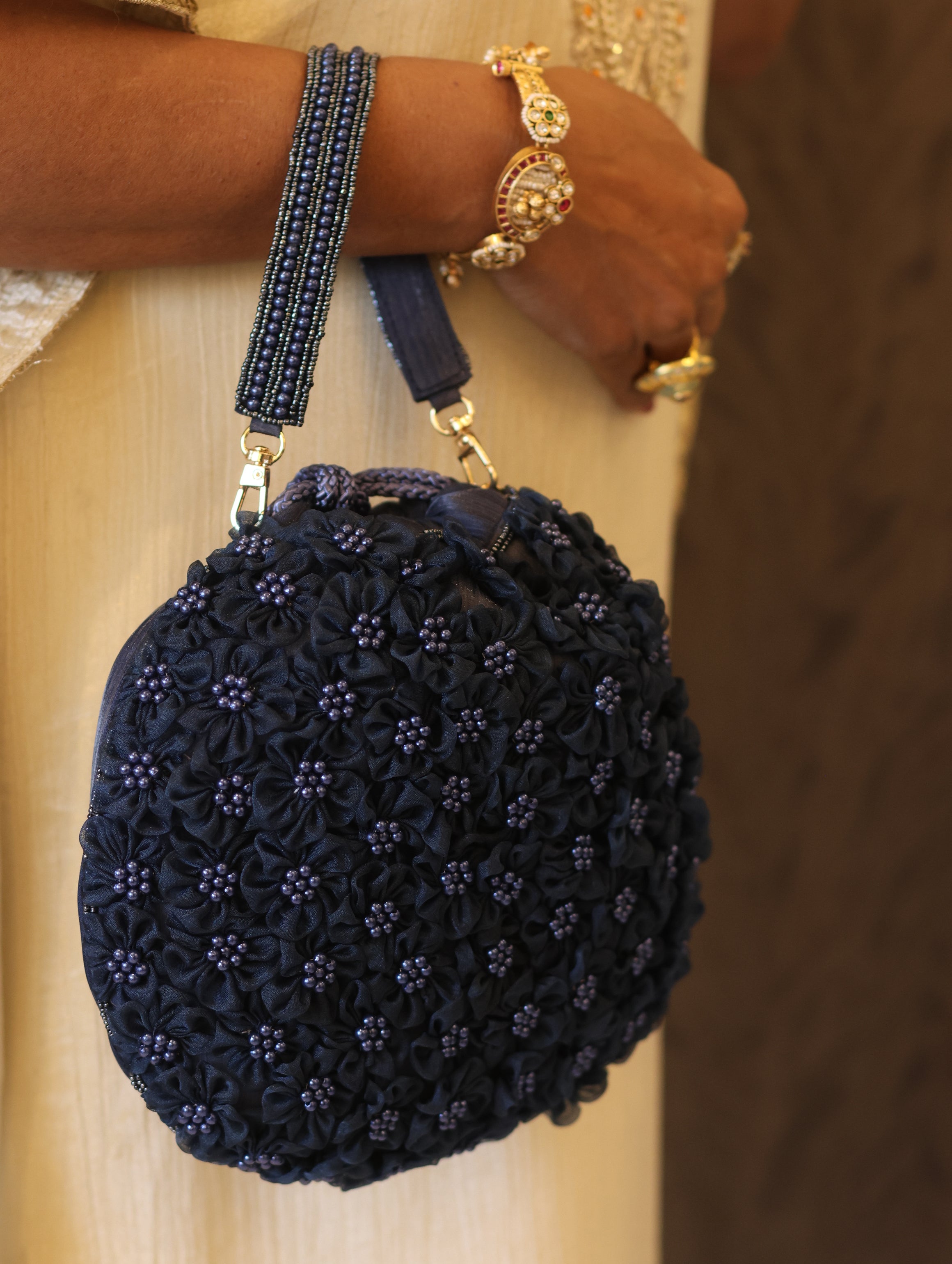 Blooming Elegance Organza Bag