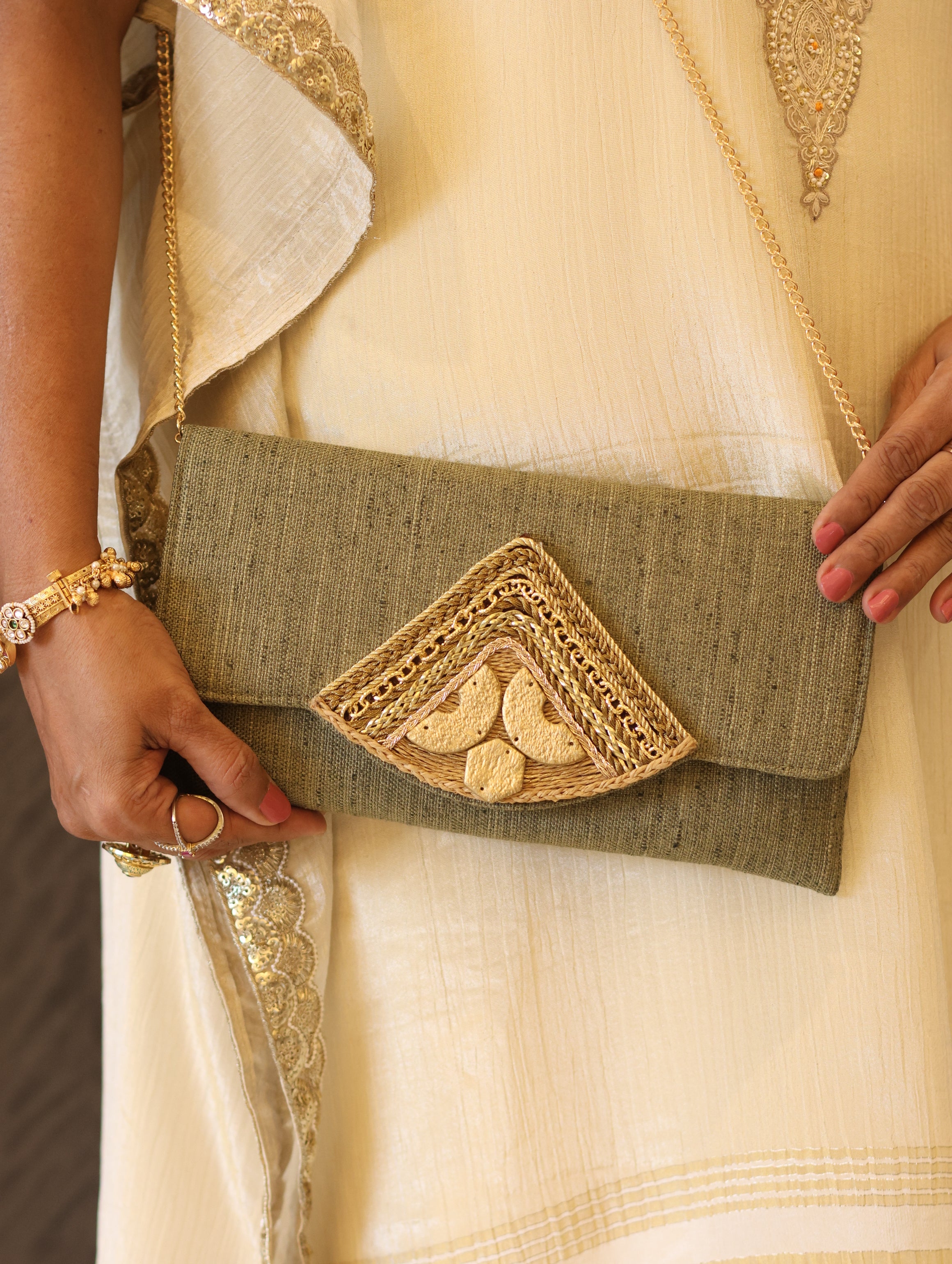 Rustic Charm Envelope Clutch