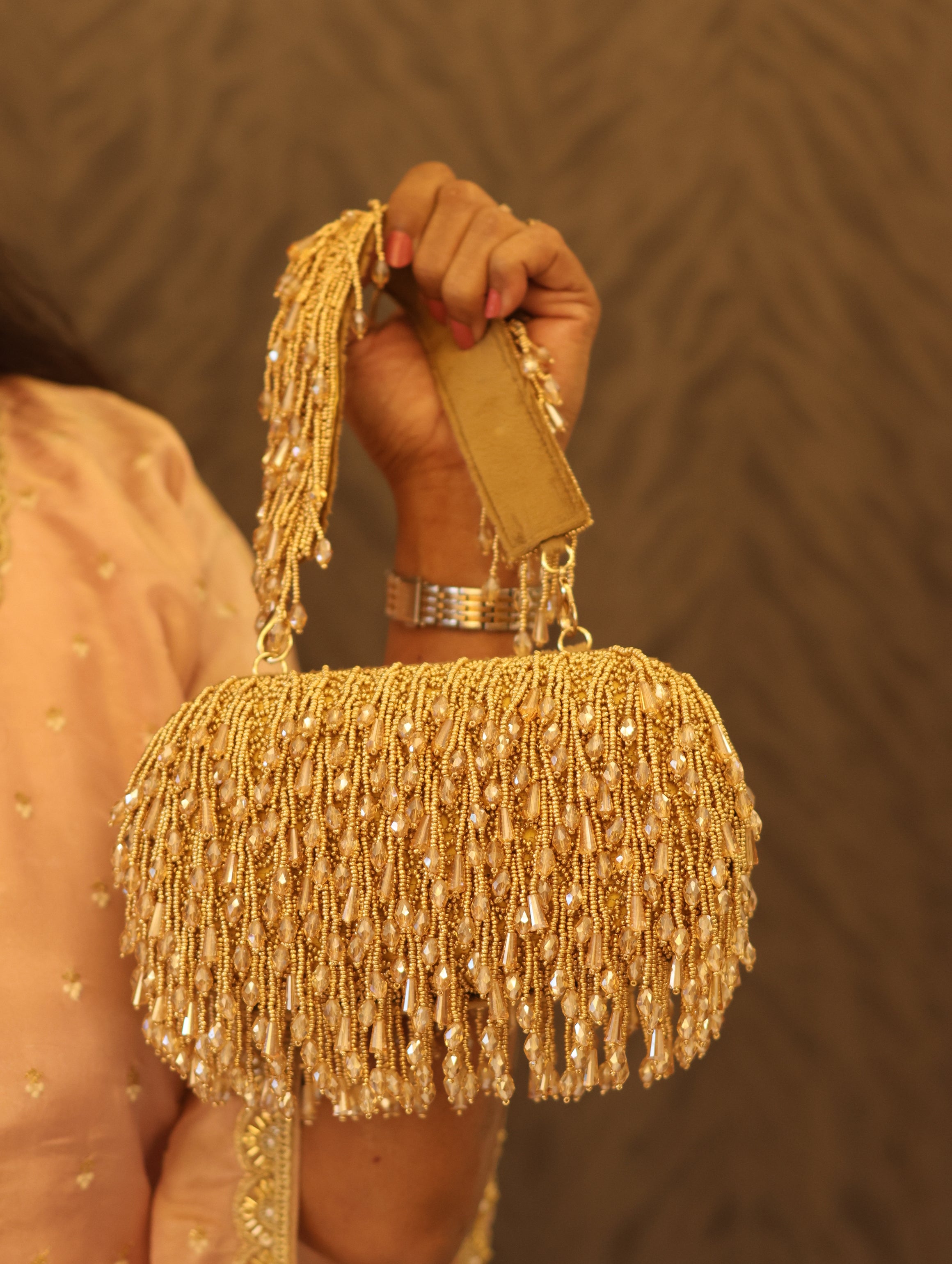 Crystal Tassel Clutch