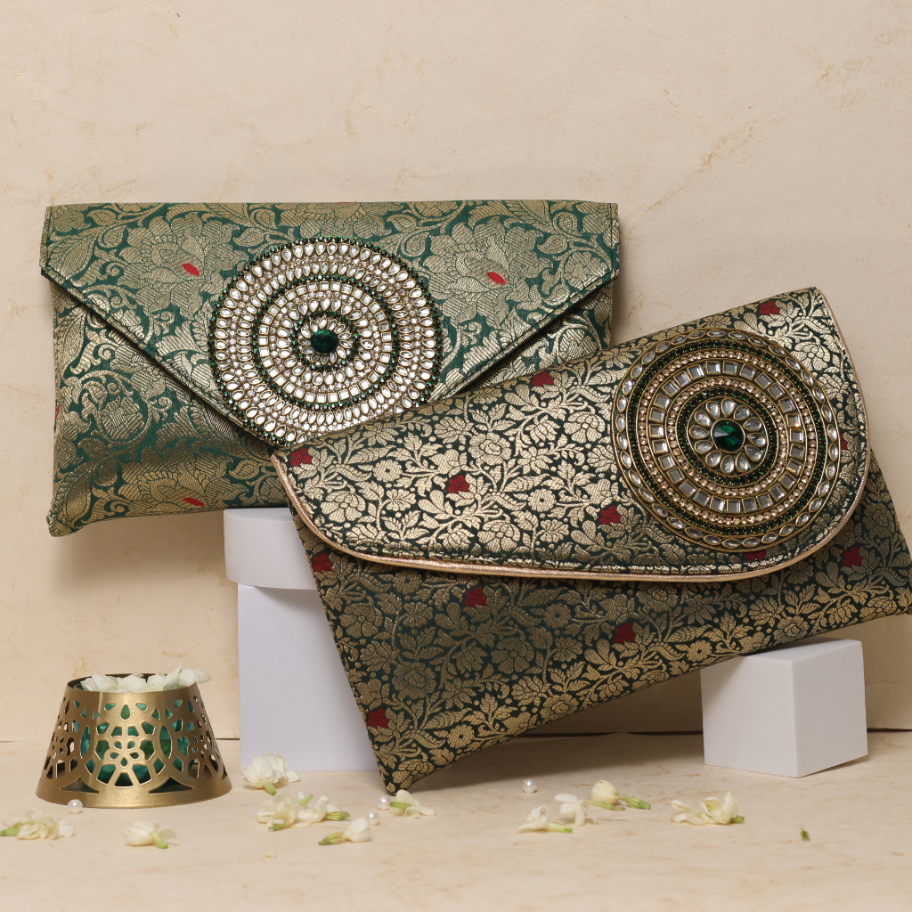 Brocade clutch
