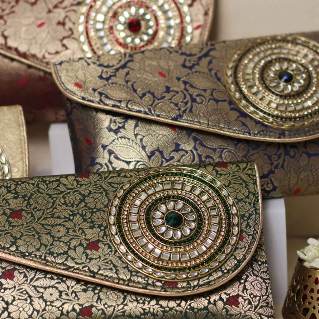 Brocade clutch