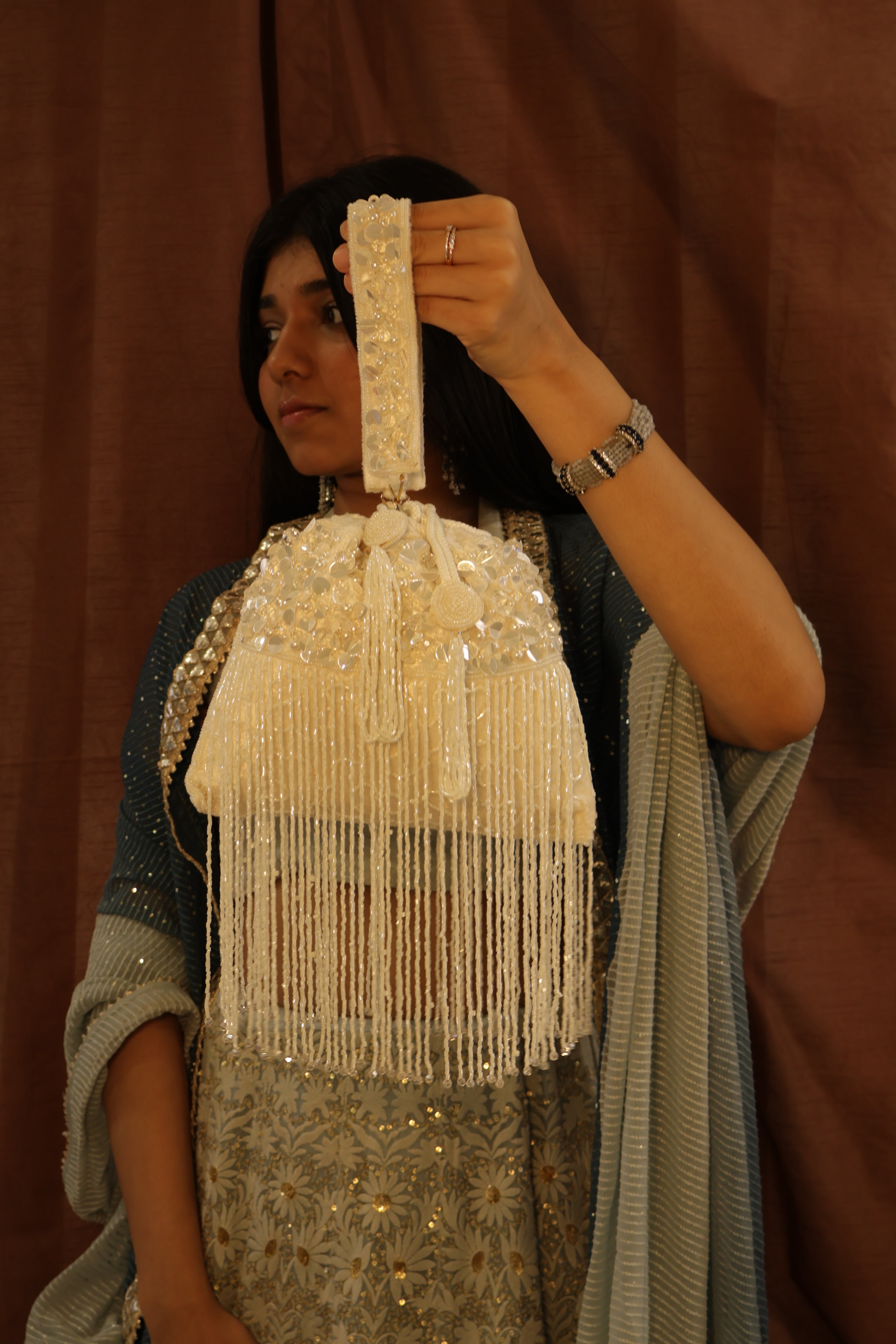 Ivory Tassel Grace Bag
