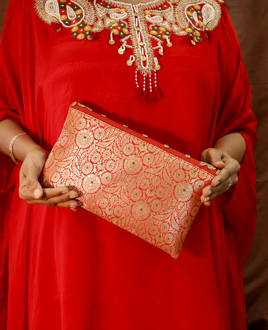 Red Elegance Envelope Bag