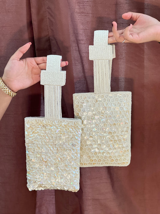 Mother of Pearl Luxe Envelope Bag