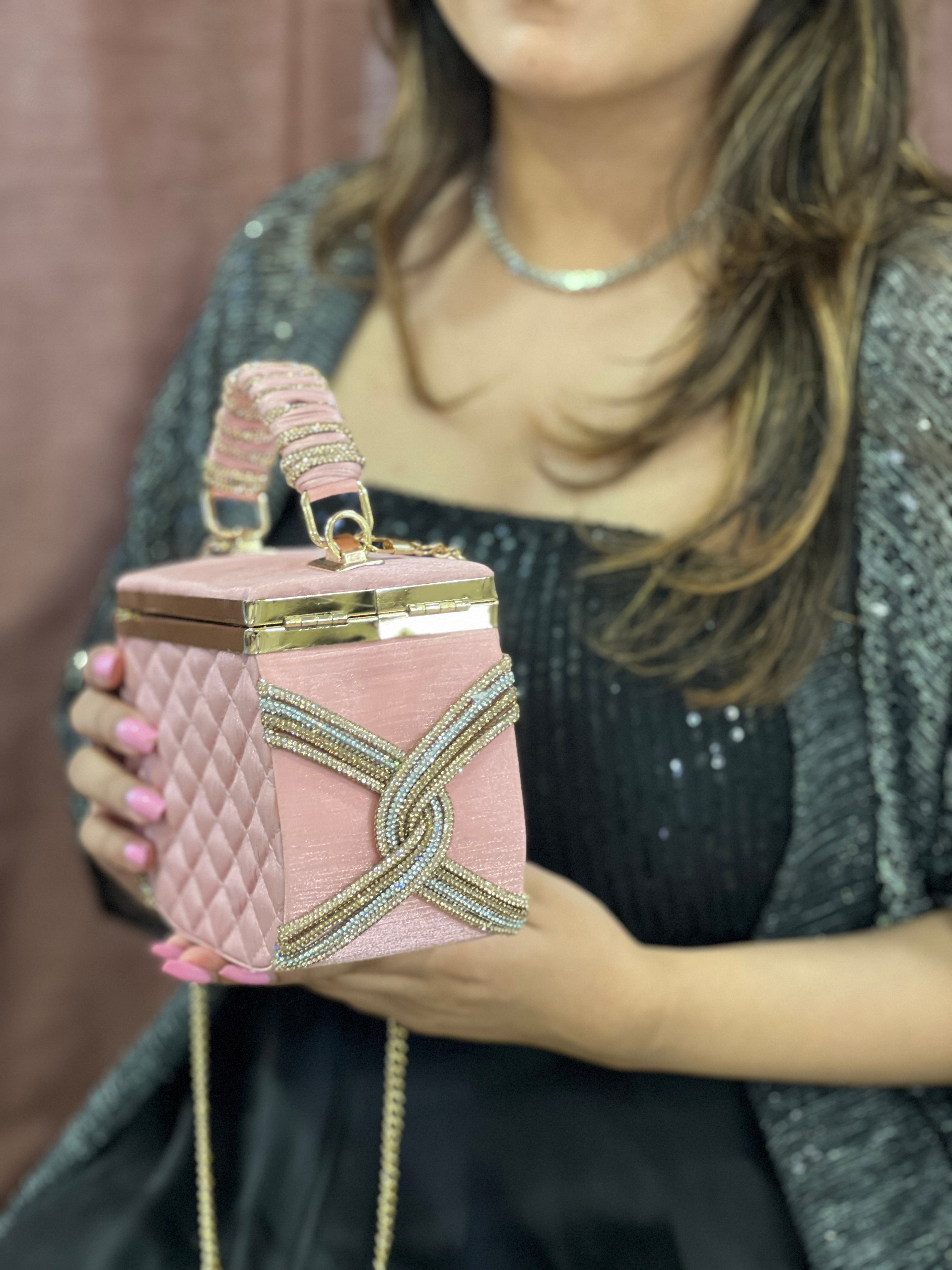 Pink Silver Luxe Bag