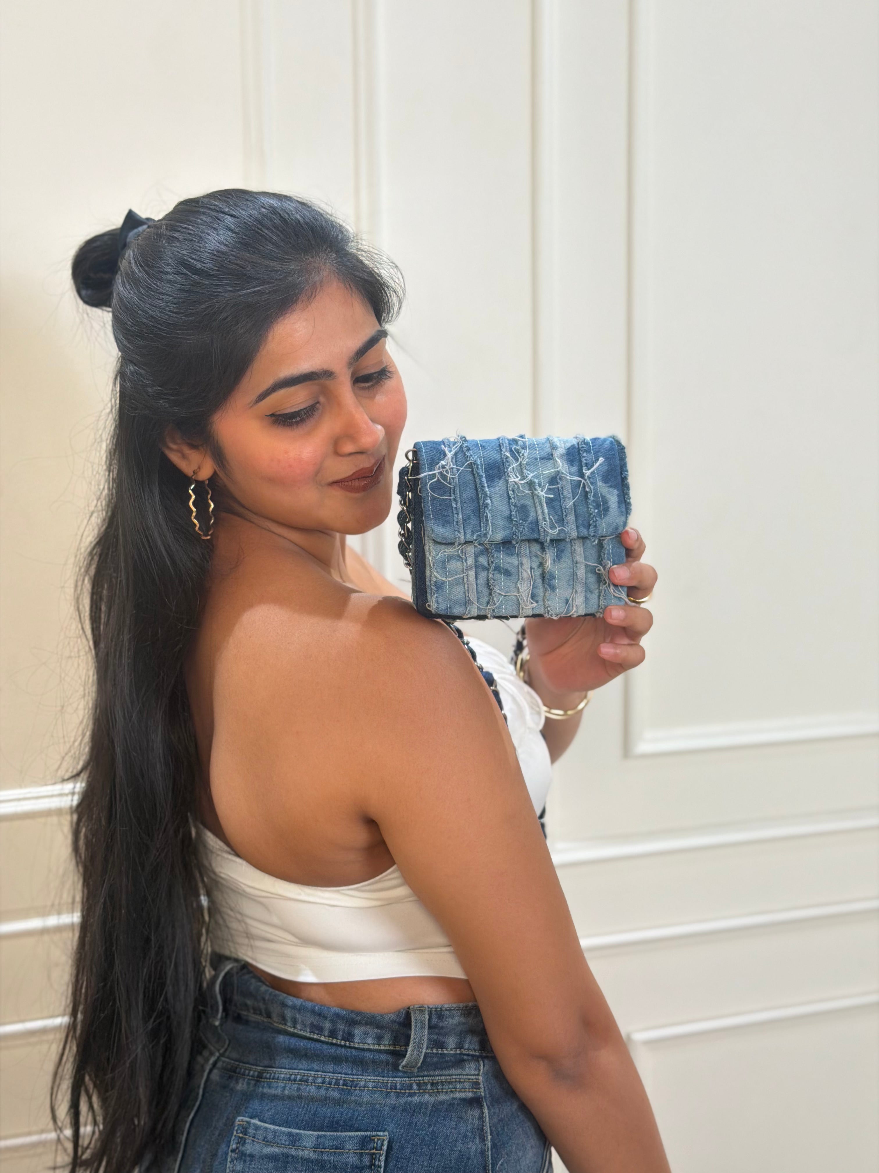 Distressed Denim Sling