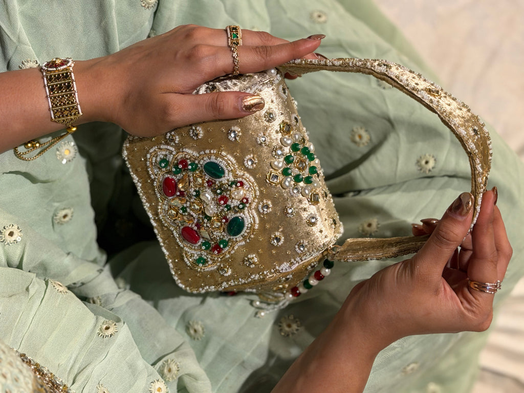 Gold Velvet Mini Bag