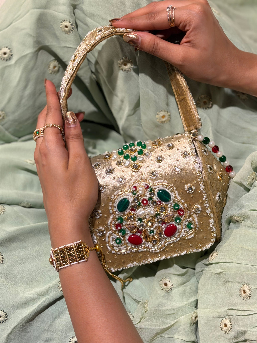Gold Velvet Mini Bag
