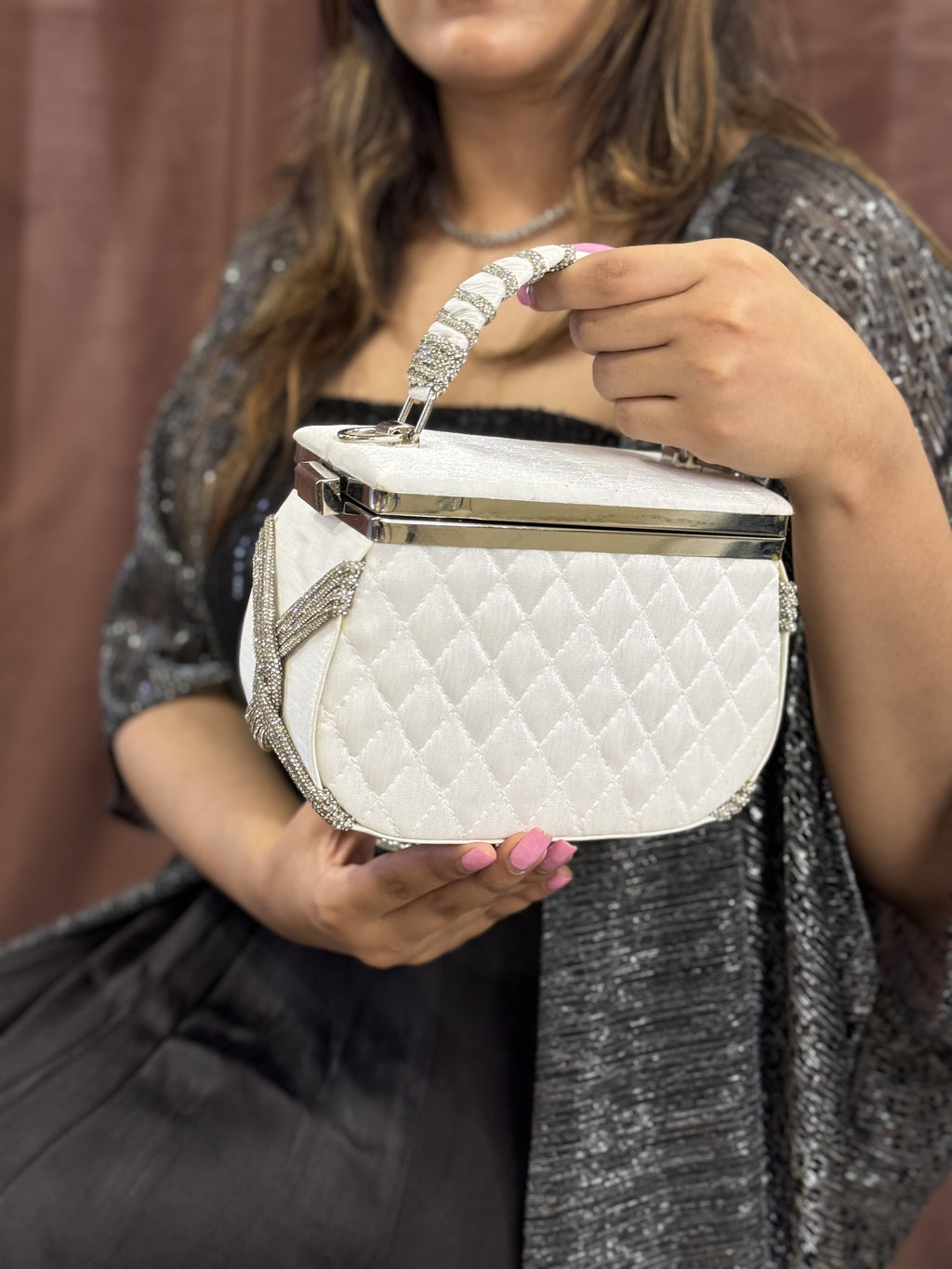 White Silver Elegance Bag