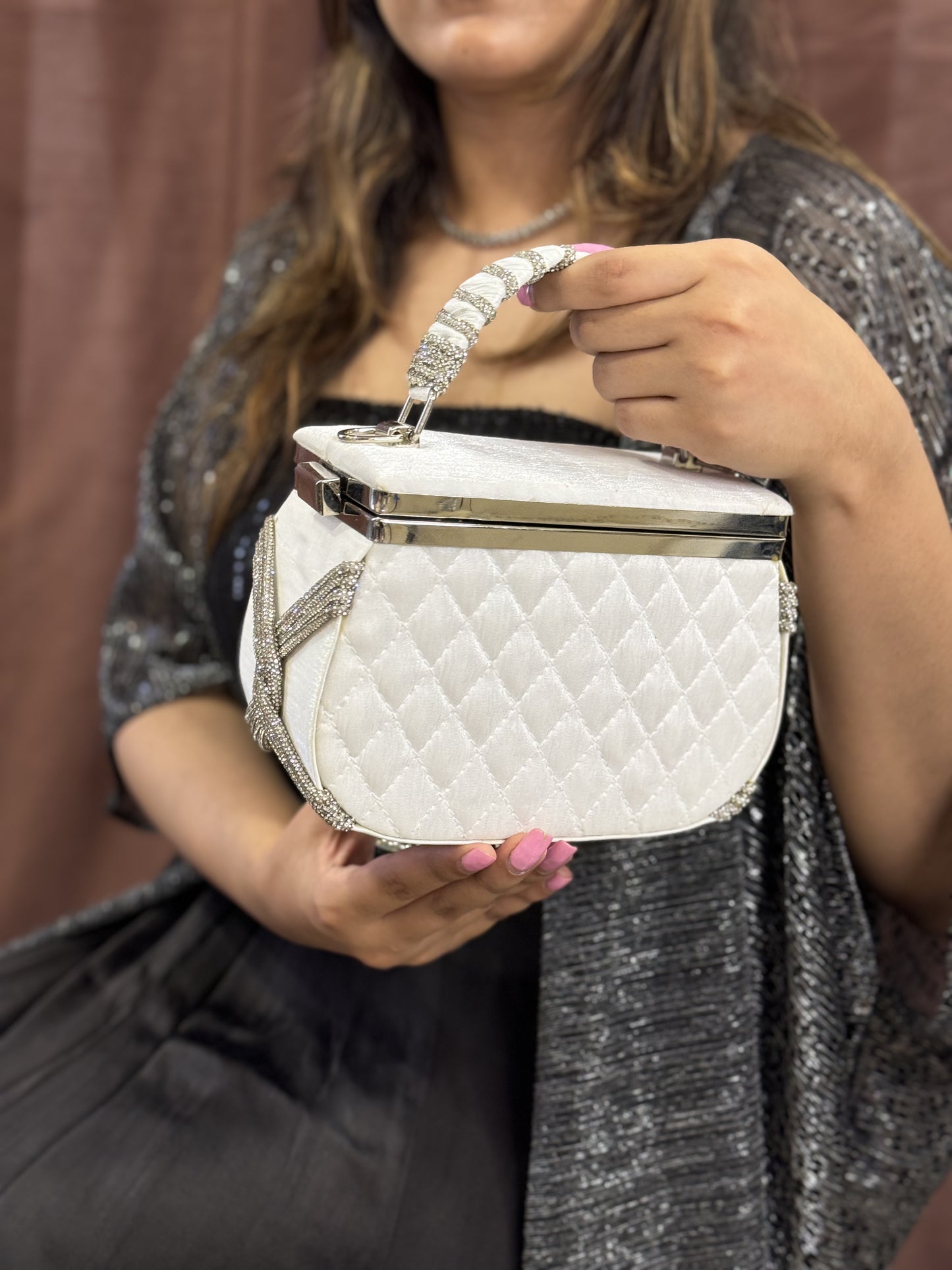 White Silver Elegance Bag