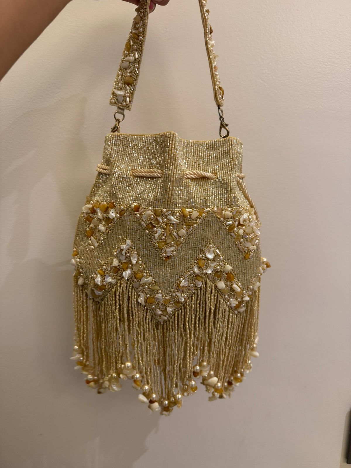 Golden cutdana potli